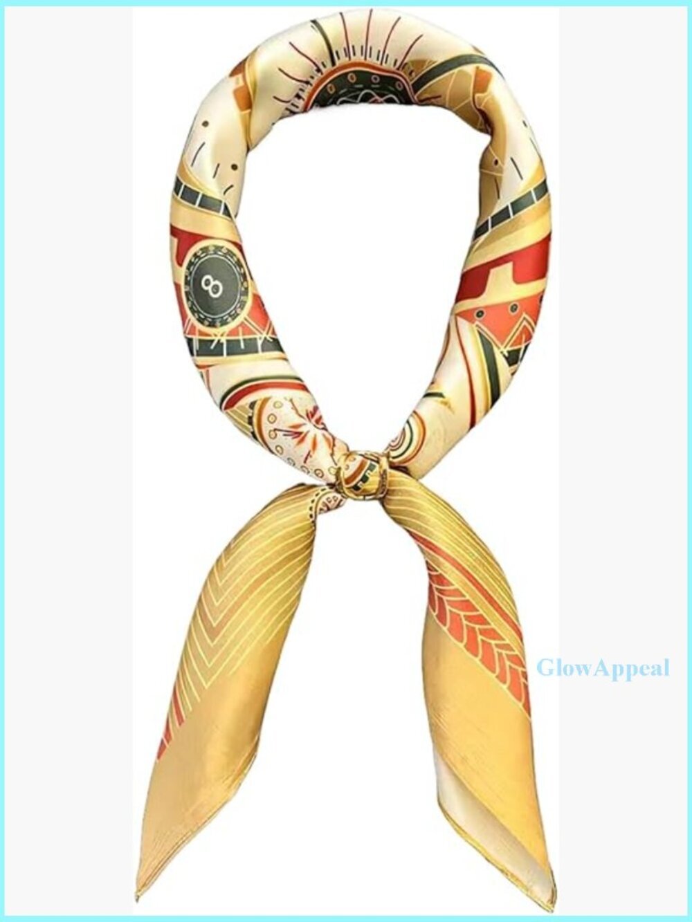 27" Square Mulberry Silk Scarf, Lightweight Head Wrap & Neck Accessory